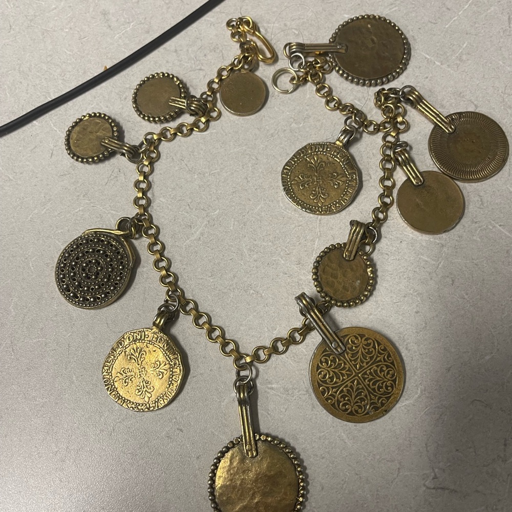 Yves Saint Laurent Gold Charm Necklace